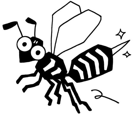 キャラクター,マスコットキャラクター,マンガ,character,キャラクターデザイン,虫,昆虫,インセクト,蜂,アシナガバチ,スズメバチ