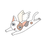 猫「三毛猫・キャリコ・エンジェル・天使・ニャンコ」のキャラクターイラスト