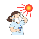 熱中症,日射病,脱水症,脱水症状,酷暑,猛暑,日差し,直射日光,発汗,水分補給,塩分補給,熱中症対策