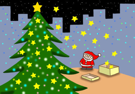クリスマス,Xmas,サンタクロース,クリスマスイブ,クリスマスイヴ,クリスマスツリー,星,きらきら星,イルミネーション,星空