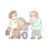 介護,介護保険,老老介護,老老看護,車椅子,外出介助,介護者,要介護者,老夫婦,移動介助,介護ヘルパー,介護士,看護師,付き添い,介護支援,介護サポート