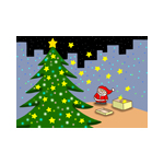 クリスマス,クリスマスイブ,Xmas,サンタクロース,クリスマスツリー,キラキラ星,イルミネーション