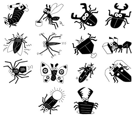 間違い探し,イラスト,ゲーム,脳トレ,脳トレーニング,キャラクター,マスコットキャラクター,虫,昆虫,生物,生き物