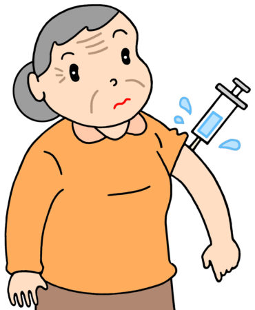 注射,予防注射,予防接種,筋肉注射,皮下注射,静脈注射,ワクチン接種,高齢者,老人,お年寄り,ワンショット