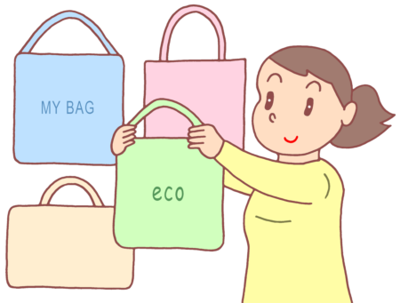 エコバッグ,マイバッグ,ショッピングバッグ,買い物袋,プラスチックごみ削減,環境問題,リユーザブルバッグ,レジ袋削減,ポリ袋削減
