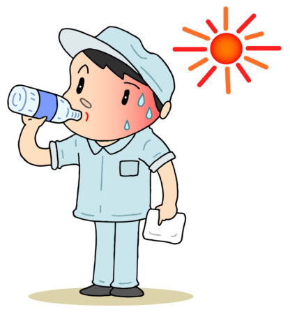 熱中症,日射病,脱水症,脱水症状,酷暑,猛暑,日差し,直射日光,熱中症予防,熱中症対策,水分補給,塩分補給,スポーツドリンク,経口補水液