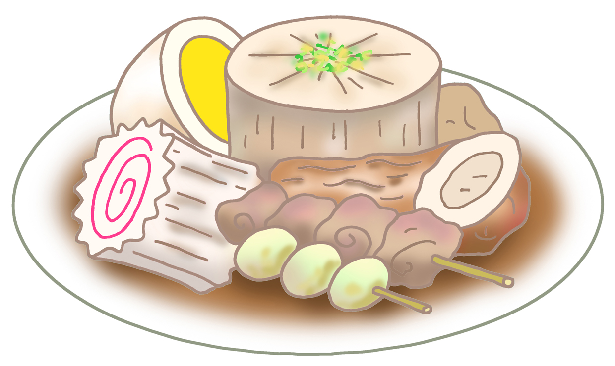 食品,おでん,関東煮,鍋物,煮物,日本食,和食,大根,練り物,ゆで卵