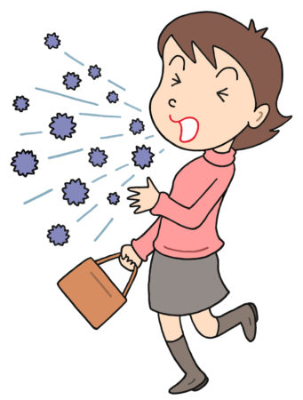 病気,疾患,疾病,風邪,風邪ひき,インフルエンザ,流感,流行性感冒,咳,くしゃみ,ウイルス飛散,ウイルス拡散,飛沫拡散