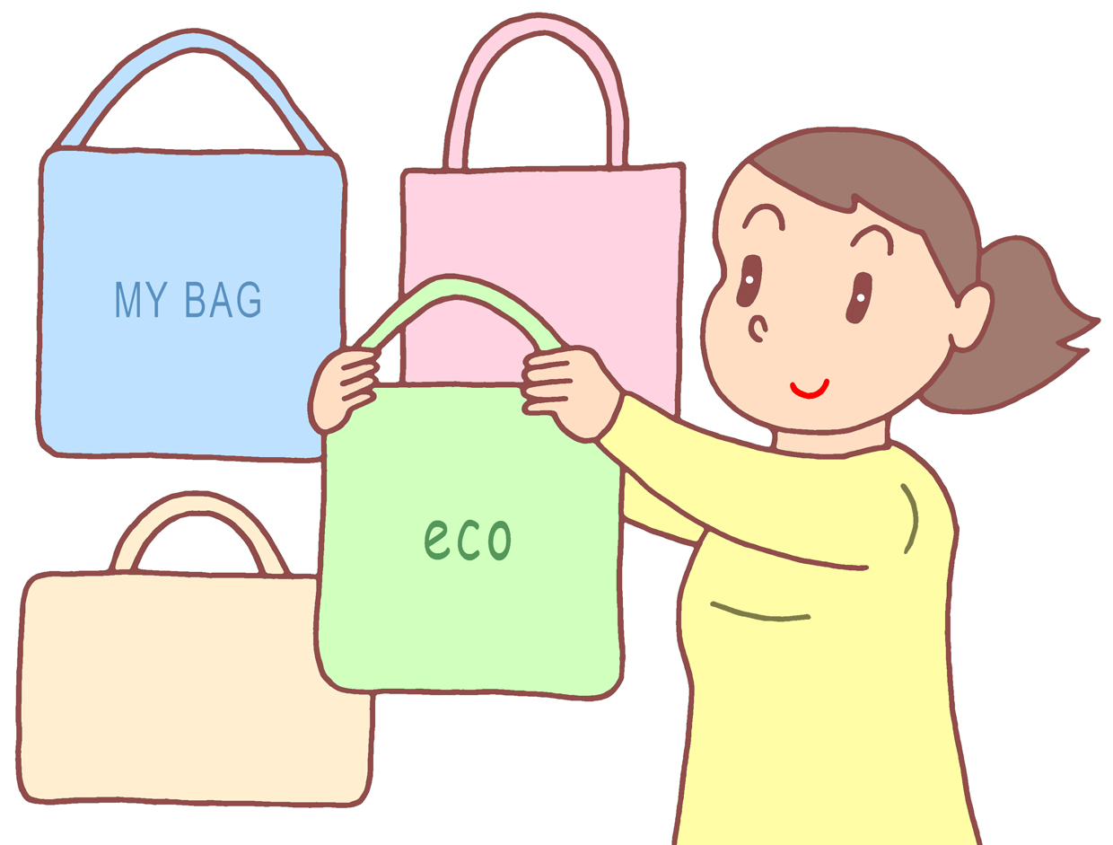 エコバッグ,マイバッグ,ショッピングバッグ,買い物袋,プラスチックごみ削減,環境問題,リユーザブルバッグ