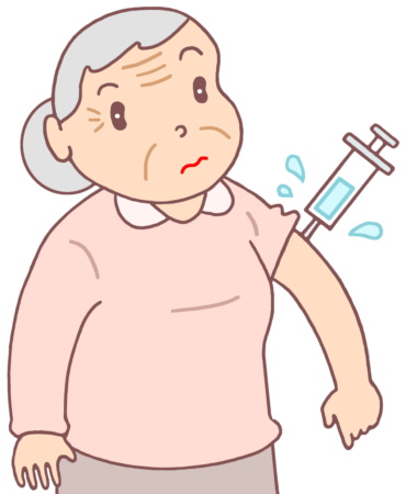注射,予防注射,予防接種,筋肉注射,皮下注射,静脈注射,ワクチン接種,高齢者,老人,お年寄り,ワンショット