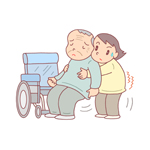 介護,介護保険,車椅子移乗,移乗介助,要介護者,被介護者,介助者,歩行困難者,老親介護
