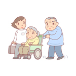 介護,介護保険,老老介護,老老看護,車椅子,外出介助,介護者,要介護者,老夫婦,移動介助,介護ヘルパー,介護士,看護師,付き添い,介護支援,介護サポート